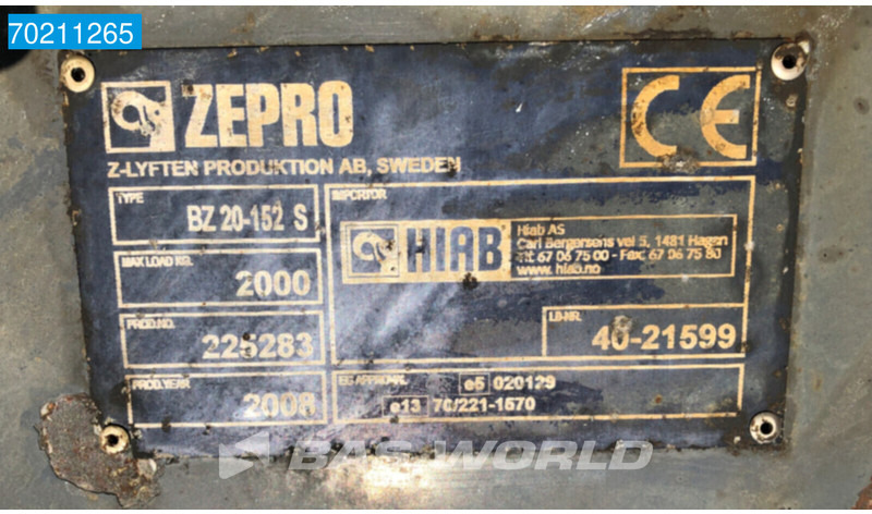 Ladebordwand ZEPRO BZ 20-152-S Max laadcapaciteit 2.000 kg: das Bild 10