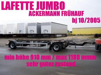 Ackermann LAFETTE JUMBO 910 - 1180 mm zwillingsbereift 2 x - Container/ Wechselfahrgestell Anhänger