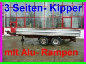 Hoffmann ESCHERSHSN. Tandemkipper mit Alu  Rampen - Kipper Anhänger