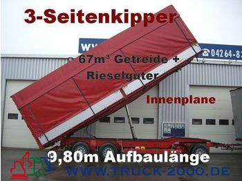 KEMPF 3-Seiten Getreidekipper 67m³   9.80m Aufbaulänge - Tankanhänger