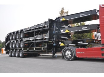 OZGUL LW4 80 Ton, 3 m, steel susp., hydr. ramps - Tieflader Anhänger