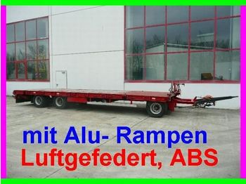 Renders 3 Achs Plato  Tieflader  Anhänger, mit Rampen, Luftgefedert - Tieflader Anhänger