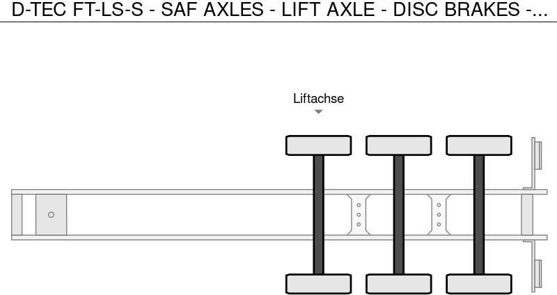Container/ Wechselfahrgestell Auflieger D-Tec FT-LS-S - SAF AXLES - LIFT AXLE - DISC BRAKES - 3 x EXTENDABLE -: das Bild 6