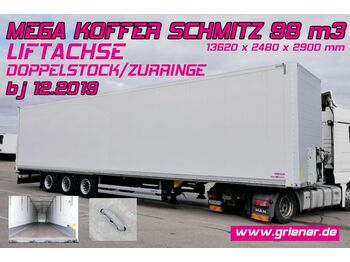 Schmitz Cargobull SKO 24/ MEGA /LIFT/ DOPPELSTOCK/ZURRINGE 100 m3  - Koffer Auflieger