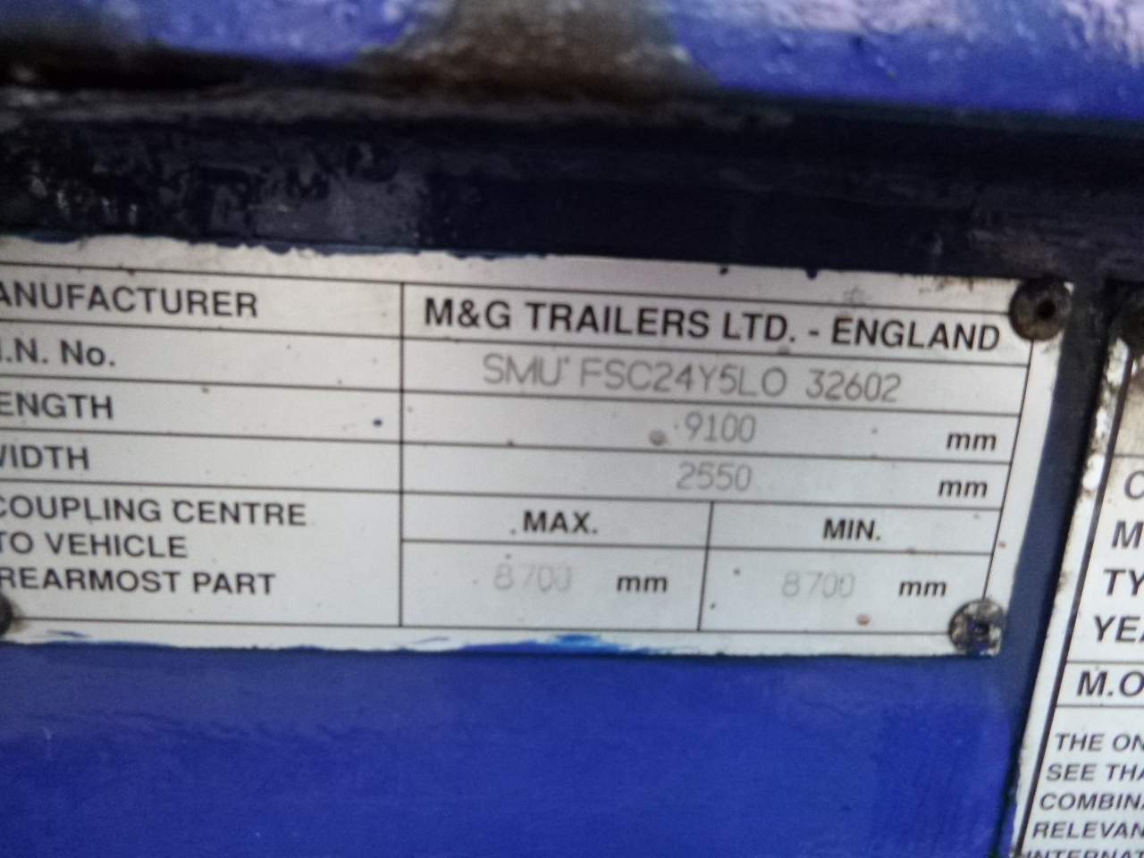 Container/ Wechselfahrgestell Auflieger M & G 3-axle container trailer 20-30 ft: das Bild 7