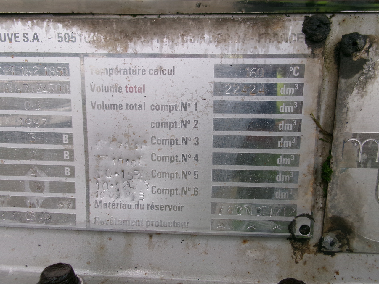 Tankauflieger Für die Beförderung von Chemikalien Maisonneuve Chemical tank inox 22.3 m3 / 1 comp: das Bild 34