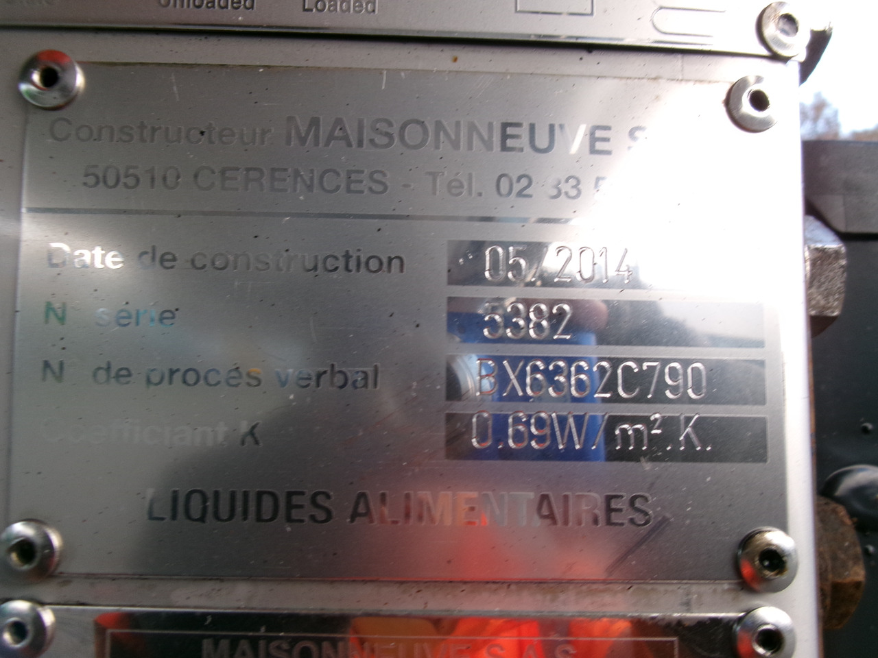 Tankauflieger Für die Beförderung von Lebensmittel Maisonneuve Food tank inox 30 m3 / 1 comp: das Bild 18
