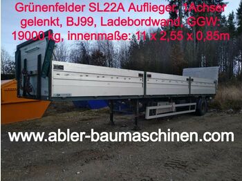 Grünenfelder SL22A Ladebordwand  - Pritschenauflieger/ Plattformauflieger