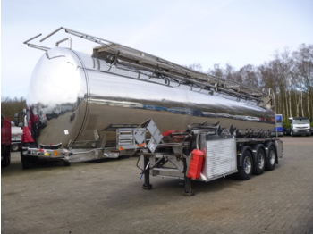 Clayton Chemical/Oil tank inox 30 m3 / 8 comp + pump/counter - Tankauflieger