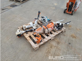  Stihl Cutting Saw, 110 Volt Makita Table Saw, Petrol Hedge Trimmer (2 of) (All Spares) - Baugeräte