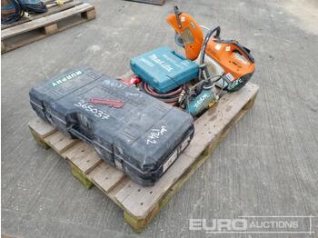  Stihl Petrol Quick Cut Saw, Makita 110Volt Grinder, Makita Jigsaw, Pneumatic Impact Wrench, Milwaukee 110Volt Hammer Drill - Baugeräte
