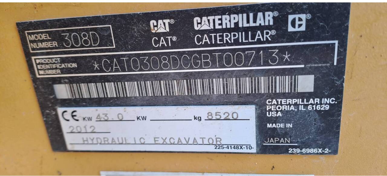 Kettenbagger CAT 308D: das Bild 6