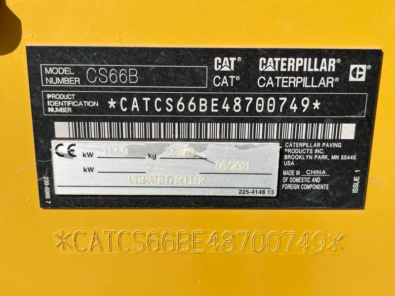 Walzen Cat CS66B - Low Hours / CE Certified - Airco: das Bild 20