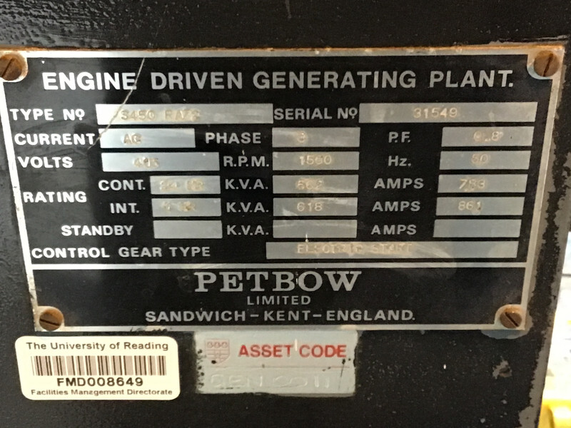 Stromgenerator Rolls-Royce DV8TCA GENERATOR 562 KVA USED: das Bild 6