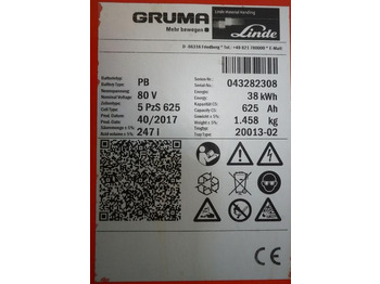 Batterie GRUMA 80 Volt 5 PzS 625 Ah: das Bild 5