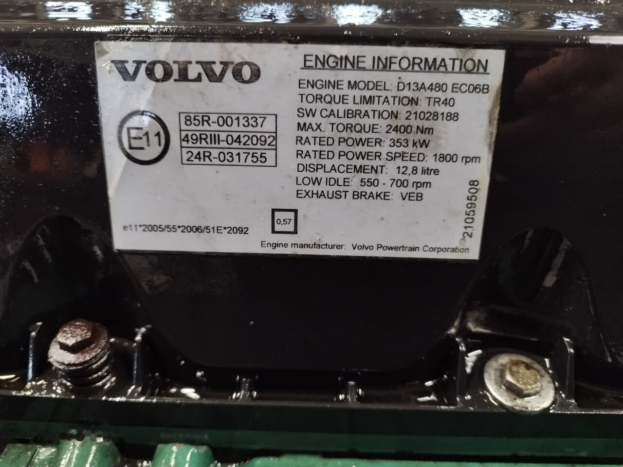 Motor für LKW Volvo 480 E3 D13A   Volvo FH13 FM13: das Bild 3