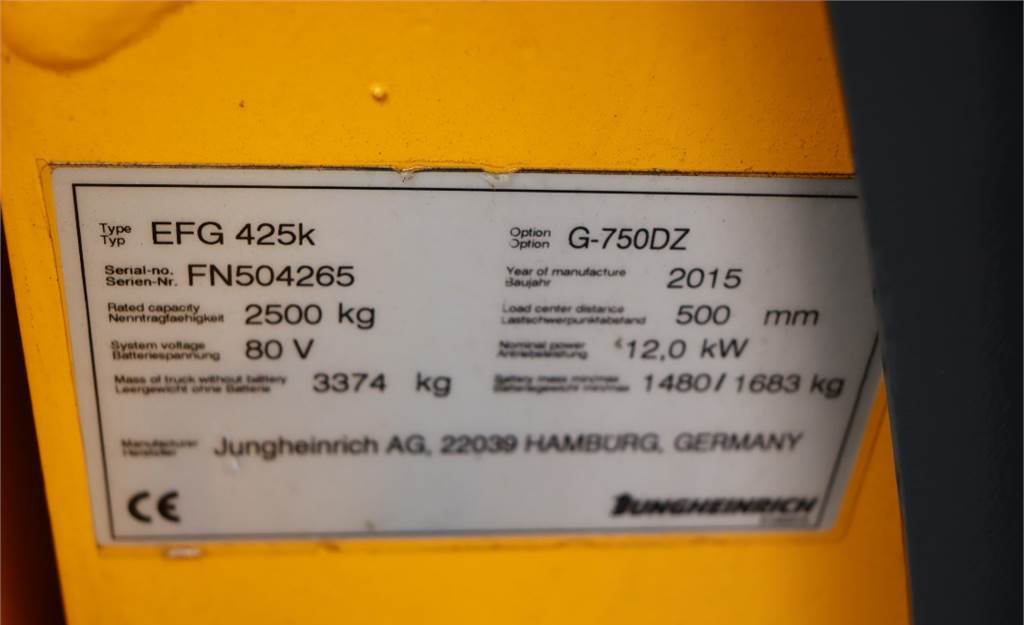 Dieselstapler Jungheinrich EFG425K Valid inspection, *Guarantee! Electric, Li: das Bild 6