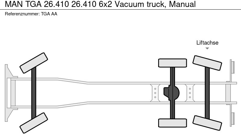 Saug-/ Spülfahrzeug MAN TGA 26.410 26.410 6x2 Vacuum truck, Manual: das Bild 9