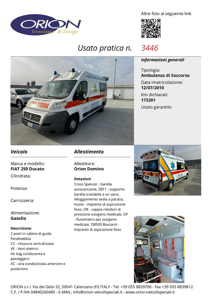 Krankenwagen ORION - ID 3446 FIAT 250 DUCATO: das Bild 6