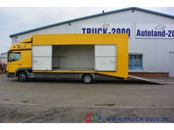 Autotransporter LKW Mercedes-Benz Atego 822 geschlossen Extralange Rampen HU 11/21