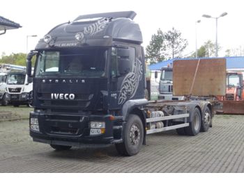 Containerwagen/ Wechselfahrgestell LKW Iveco Stralis 420 6x2 / LBW / Klima / Retarder: das Bild 1