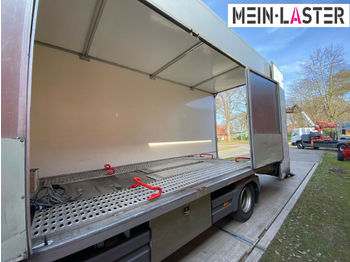 Autotransporter LKW Mercedes-Benz 822L Bett geschlossener Koffer Techau Seilwinde: das Bild 1