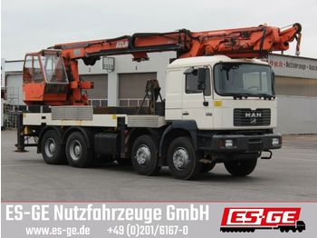 Pritsche LKW MAN 4-Achs-LKW 35-414 mit Atlas Ladekran 600.1