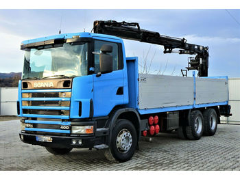 Pritsche LKW Scania 124G 400 Pritsche 6,80m +Kran*6x4*Topzustand!: das Bild 1
