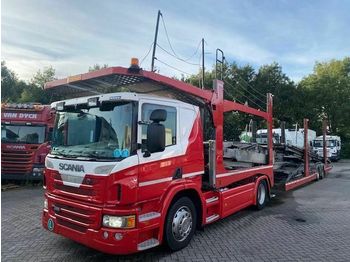 Autotransporter LKW Scania P420 4X2 RETARDER EURO 5 + ROLFO 2 AS AANHANGWAG: das Bild 1
