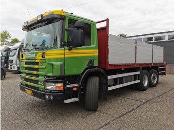 Pritsche LKW Scania P 114 GB 6X2/4 NA Euro 2 - Kraanspoor - Aluminium Borden - Hardhoutenvloer (V288): das Bild 1