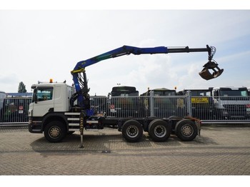 LKW Scania P 380 8X4 CHASSIS WITH PALFINGER E-165 Z 76 CRANE