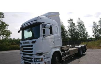 Containerwagen/ Wechselfahrgestell LKW Scania R520LB6X2HNB EURO 6+RETARDER: das Bild 1