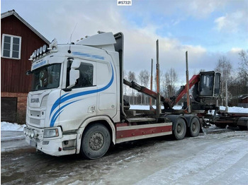Scania R650 Timber truck with wagon and crane – Leasing Scania R650 Timber truck with wagon and crane: das Bild 1