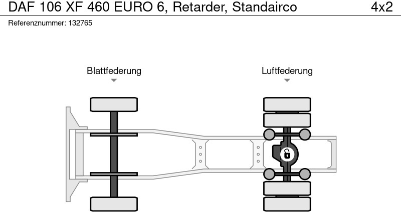 Sattelzugmaschine DAF 106 XF 460 EURO 6, Retarder, Standairco: das Bild 12
