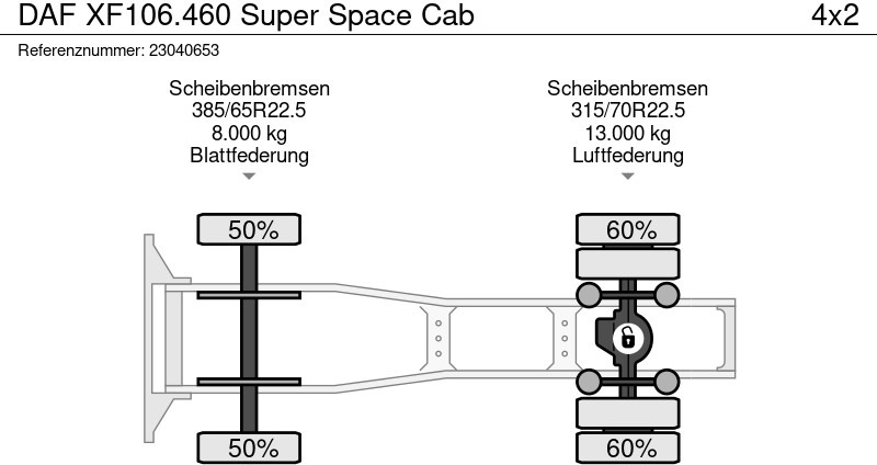 Sattelzugmaschine DAF XF106.460 Super Space Cab: das Bild 10