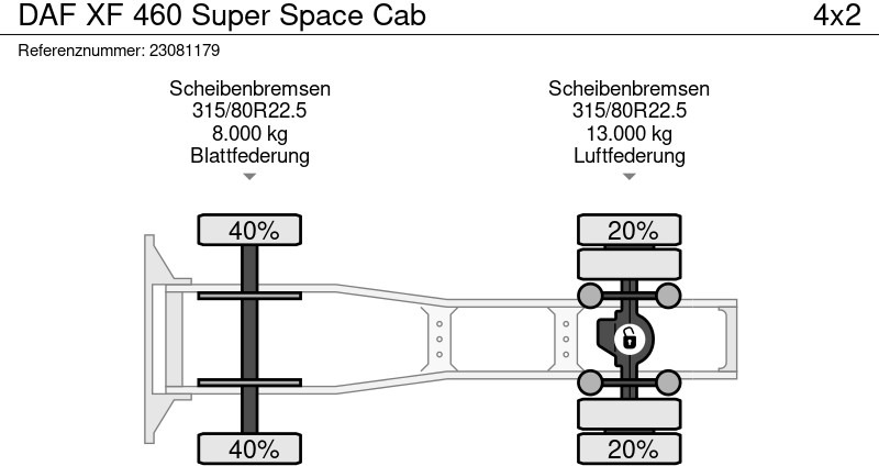 Sattelzugmaschine DAF XF 460 Super Space Cab: das Bild 13