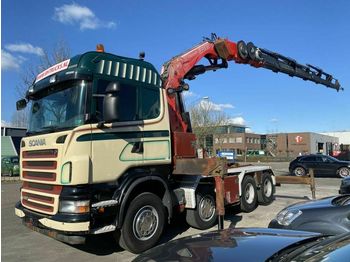 Sattelzugmaschine Scania R480 8X4 MANUAL FULL STEEL + FASSI F800 BXP.26 M