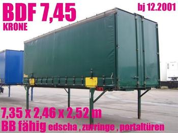 Krone WECHSELBRÜCKE 7,45 /2 abstellhöhen / gardine - Wechselaufbau/ Container