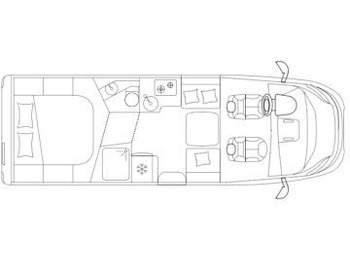 Laika KOSMO TI L 412 DS Automatik Navi Hubbett  - Teilintegriertes Wohnmobil: das Bild 2