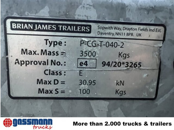 Tieflader Anhänger Für die Beförderung von schwere Technik Brian James CarGO Connect, Plane, Winde: das Bild 3