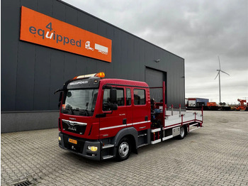 Autotransporter LKW, Autokran MAN TGL 8.180 Dubbele Cabine (DOKA), HMF535 K3 kraan met slechts 283 uur en 211.164km, EURO-6, oprij-platen, NL-truck, APK: 11/2025: das Bild 5
