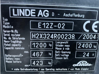 Elektrostapler Linde E12: das Bild 2