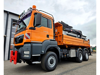 Kipper, Autokran MAN TGS 28.360 6x4-4 HIAB 144E-4 Kran Euro5: das Bild 4