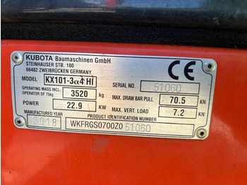 Minibagger Kubota !!!SOLD!!! KX 101-3: das Bild 5