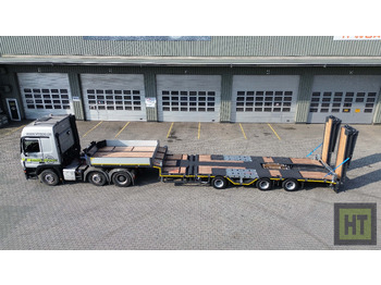 Tieflader Auflieger Meusburger 3-Achs-Tele-Semi mit 1 Paar Radmulden und hydr. Rampen: das Bild 3