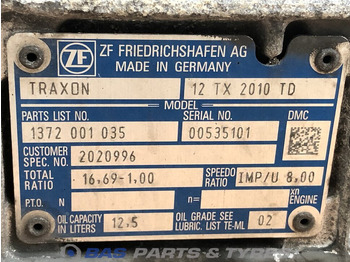 Getriebe für LKW DAF CF Euro 6 DAF 12TX2010 TD TraXon Versnellingsbak 2185317: das Bild 5