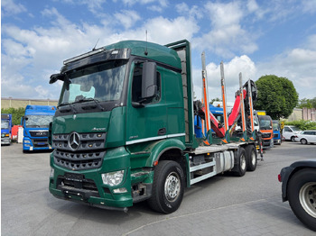 Holztransporter, Autokran Mercedes-Benz Arocs 6x4/Kran Cranab TZ 12.2: das Bild 4