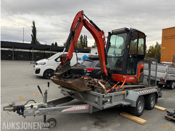 2018 Kubota KX019-4 minigraver m/ Tysse XTREME maskinhenger – Leasing 2018 Kubota KX019-4 minigraver m/ Tysse XTREME maskinhenger: das Bild 1