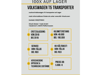 Transporter Volkswagen T5 Transporter 2.0TDI EU5*2xSchiebetüre*1.Hand*: das Bild 3