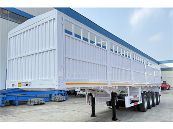 Tiertransporter Auflieger Für die Beförderung von Tiere neu kaufen TITAN 4 Axle 80 Ton Fence Cargo Truck Trailer for Sale in Nigeria: das Bild 3